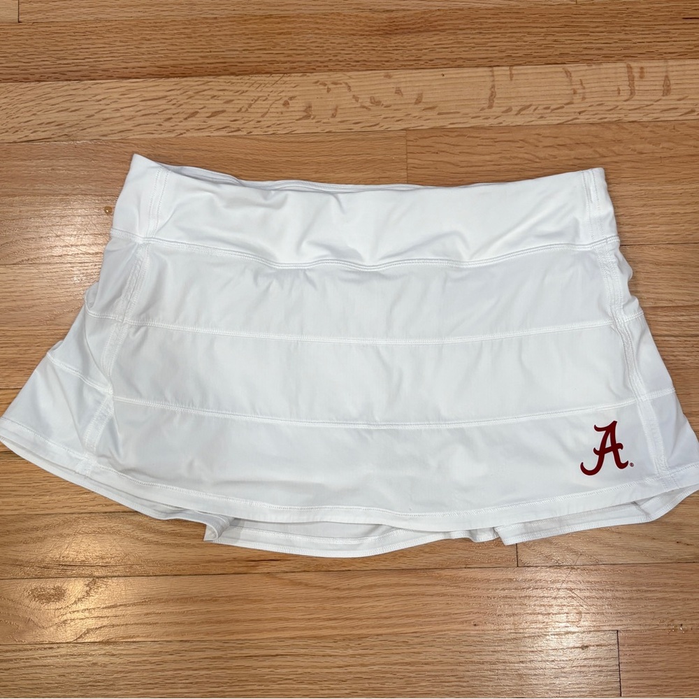 lululemon athletica University of Alabama Crimson Tide White Skort w/ Crimson A!